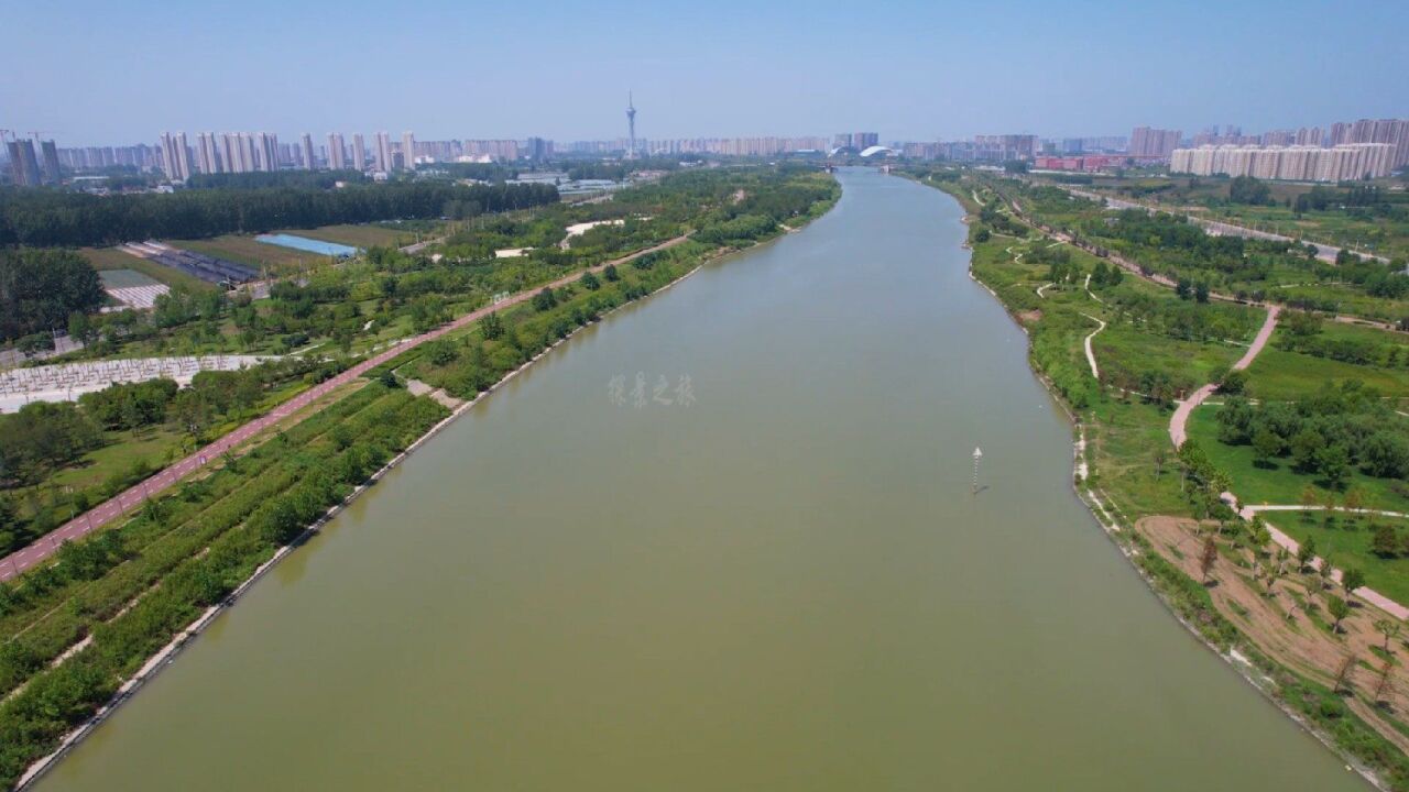 周口市沙颍河(七一路段)湿地公园美景绵绵不绝