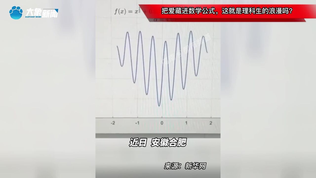 把爱藏进数学公式,这就是理科生的浪漫吗?网友:被秀到了