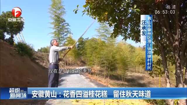 安徽黄山:花香四溢桂花糕,留住秋天味道