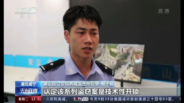 央视披露!咸宁连环盗窃案全过程…