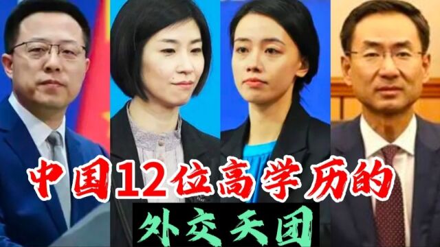 中国12位高学历的外交天团,大国风范国之骄傲,为他们点赞!