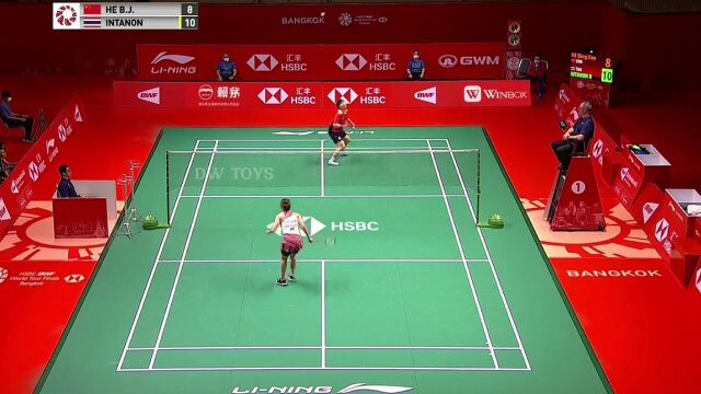 BWF World Tour Final 2022 Ratchanok Intanon (Thailand) vs He Bing Jiao (China) 