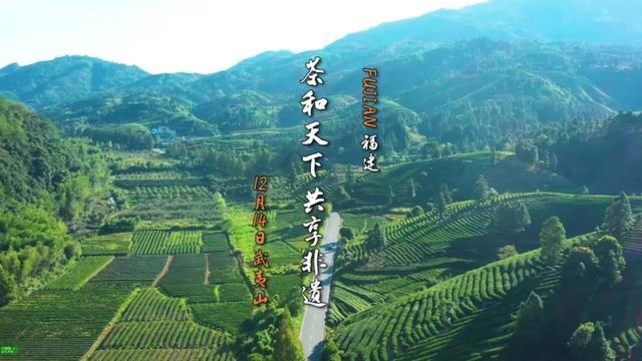 茶和天下,共享非遗“福茶香飘”主题活动12月14日上午9:00在武夷山市大红袍山庄举行,武夷山茶香景美又养人,一起期待吧