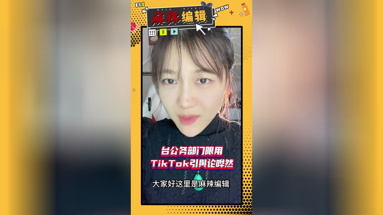 【麻辣编辑】台公务部门限用TikTok引舆论哗然