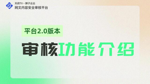 狮子云云——审核功能介绍