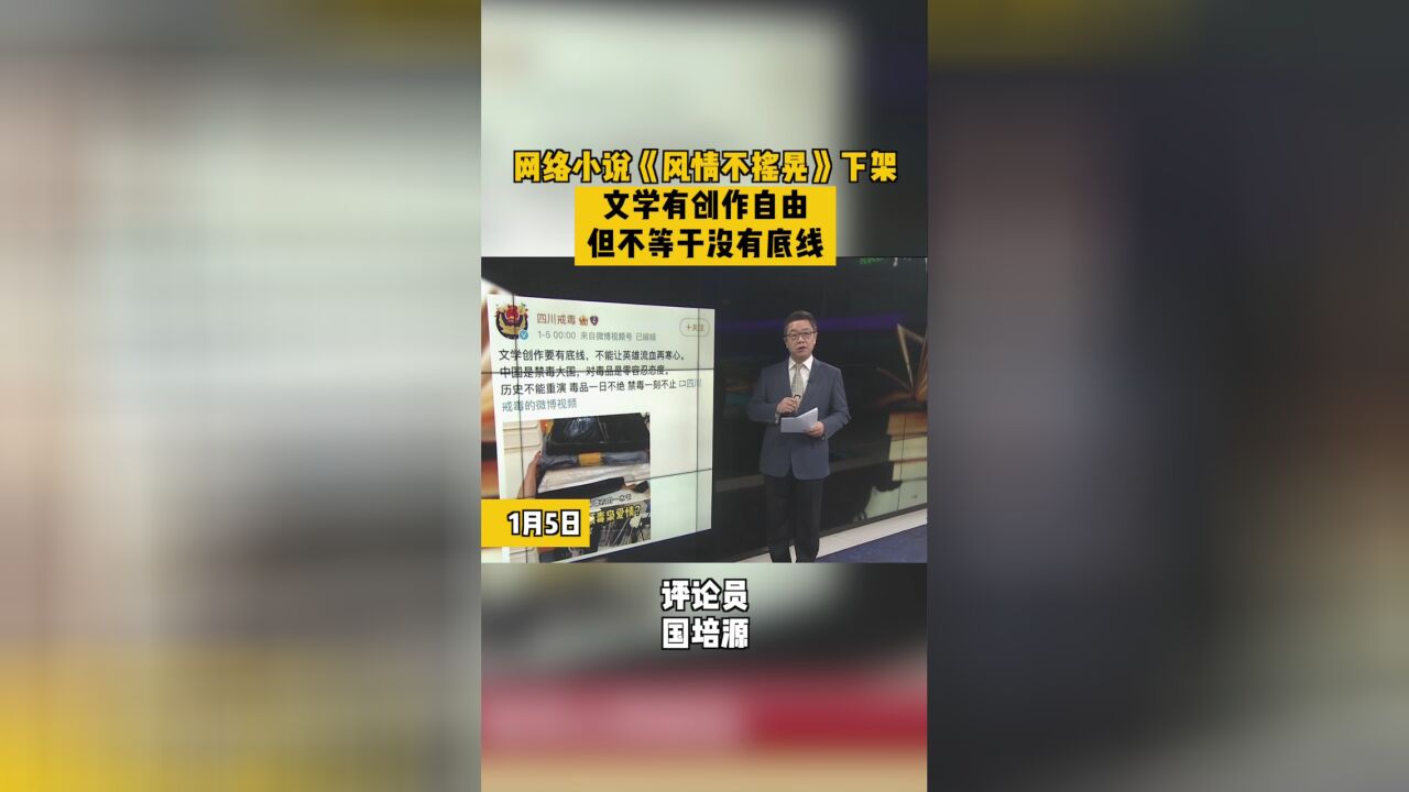 网络小说《风情不摇晃》下架:文学有创作自由,但不等于没有底线