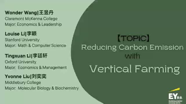 第十一届安永大学生创意大赛“碳”索未来 Reducing Carbon Emission with Vertical Farming