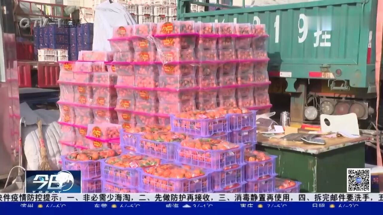 浓浓年味!青岛水果市场进入“旺销模式”,每天交易量近万吨