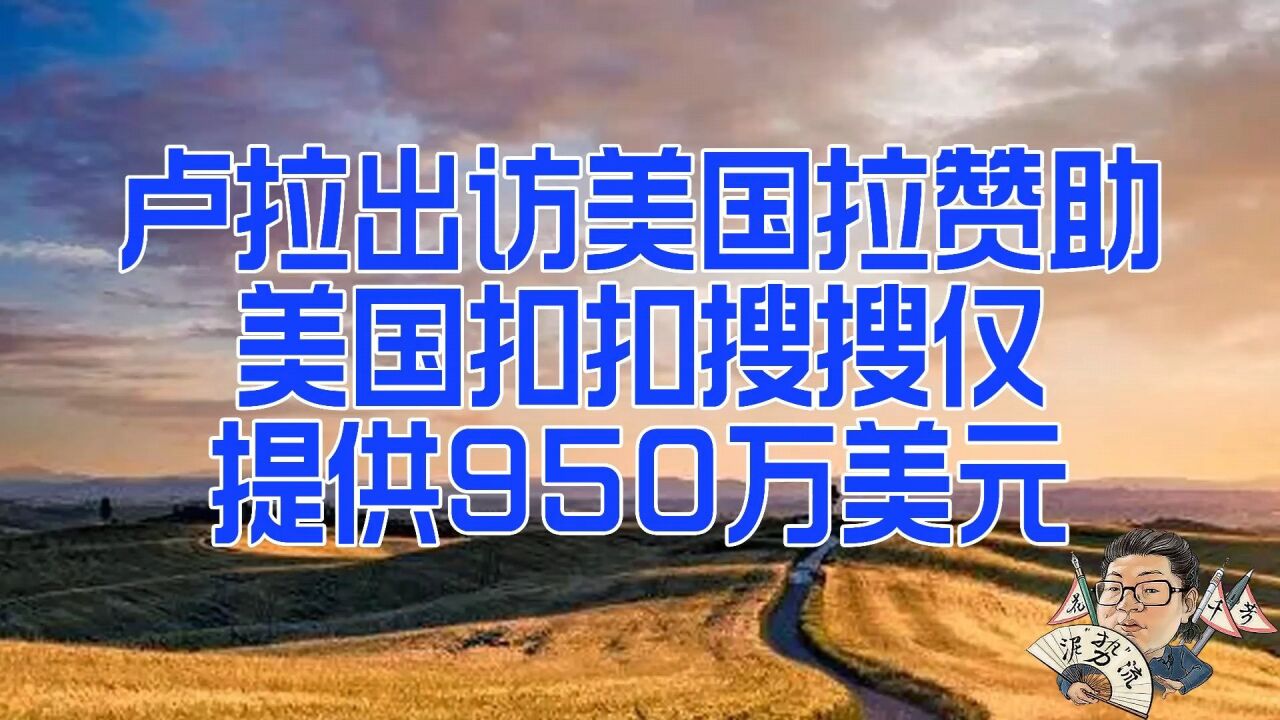 花千芳:卢拉出访美国拉赞助,美国扣扣搜搜仅提供950万美元