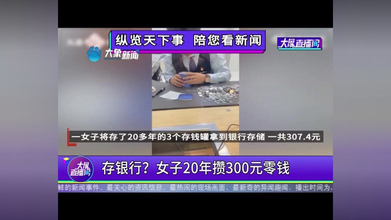 存银行?女子20年攒300元零钱