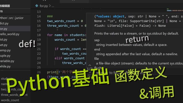 「Python」基础教程 函数的定义和调用