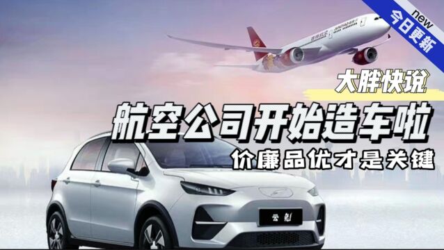 大胖快说|航空公司入局造车 云度发布2款新车