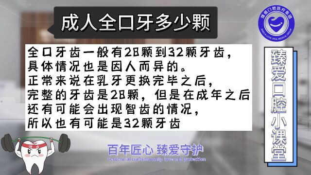 第293期成人全口牙多少颗