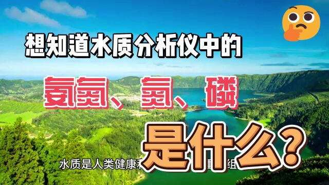 想知道水质分析仪中的氨氮、氮、磷是什么