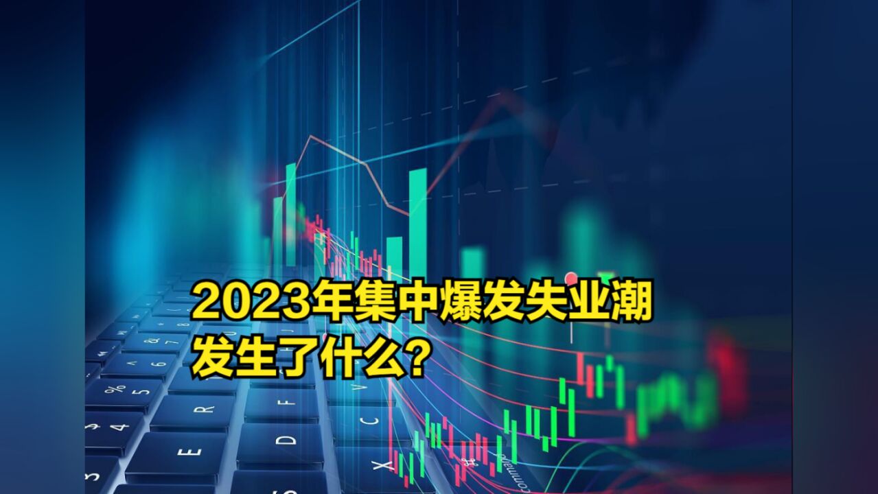 3年疫情都没失业,2023年却集中爆发失业潮,发生了什么?