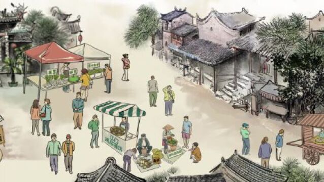 A pleasant view of Lingnan in Qingming Festival