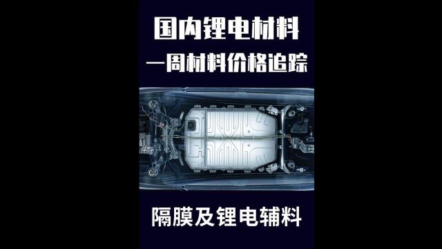 【隔膜及锂电辅料】国内锂电材料一周价格追踪 4月3日~7日