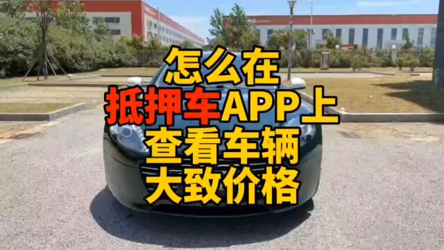 怎么在抵押车APP上查看车辆大致价格?