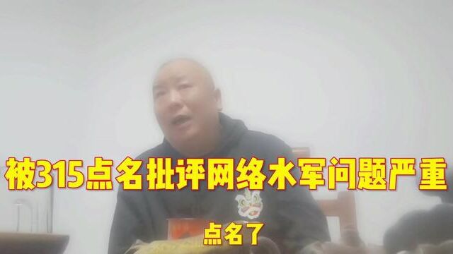 315点名批评网络水军问题严重