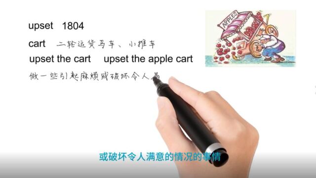 英语思维解密,为什么upset the apple cart表示把一切搞砸,轻松学英语