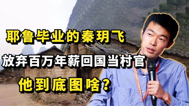 耶鲁毕业的秦玥飞,放弃百万年薪回国当村官,他到底图啥?