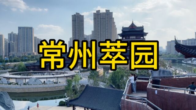 登上常州萃园最高峰,欣赏常州城的无限风光