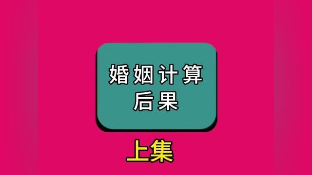 《婚姻计算后果》全集#番茄小说