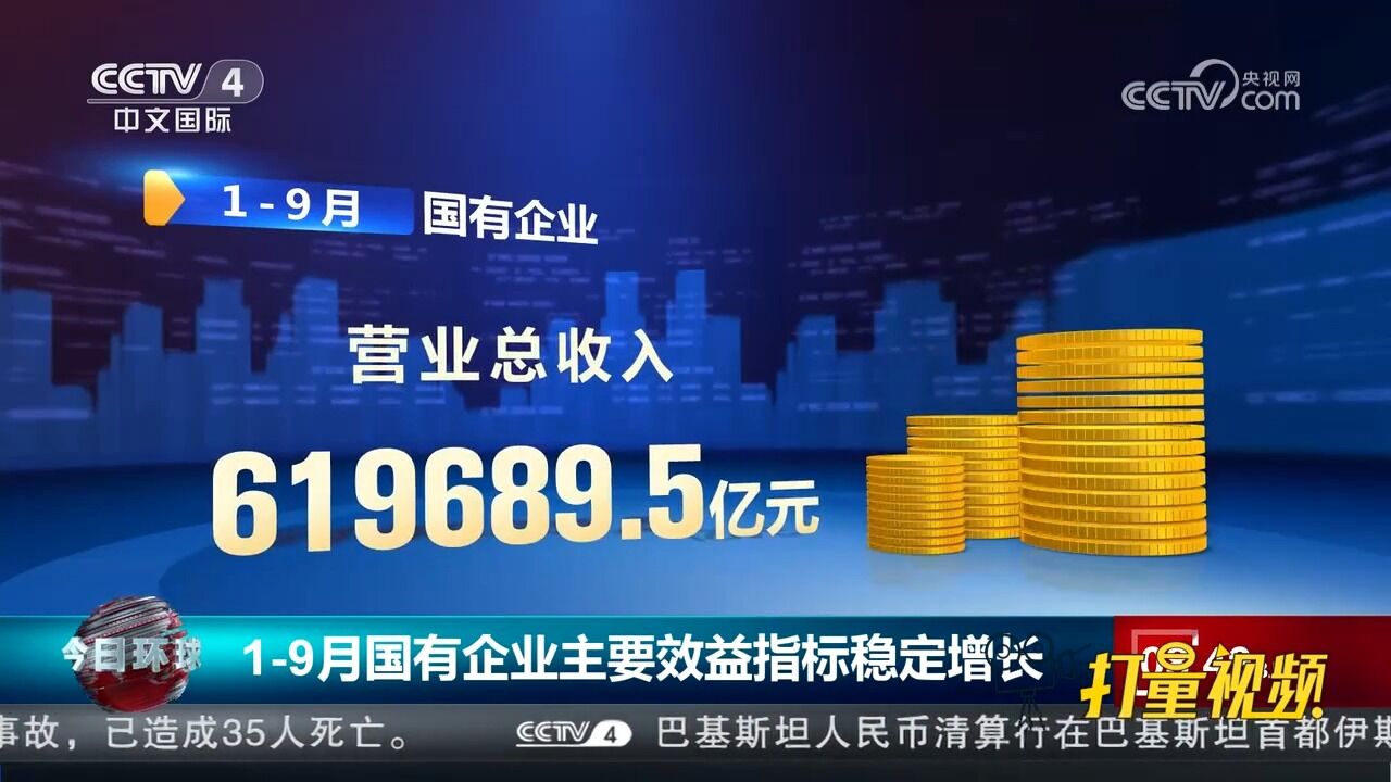 财政部:2023年19月国有企业主要效益指标稳定增长