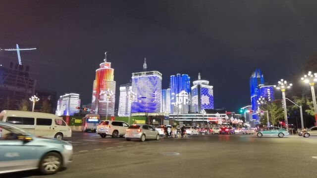 城市夜景 地标