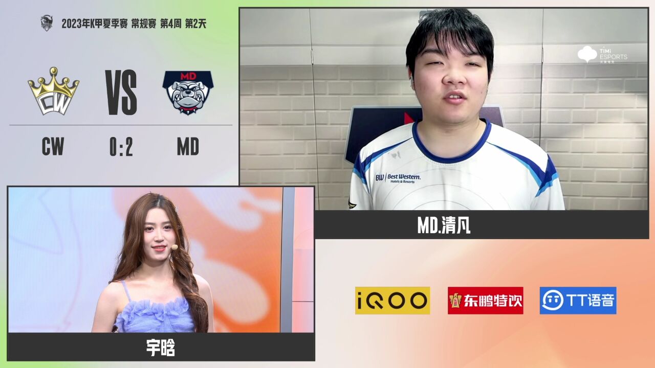 【赛后采访 WEEK 4 DAY 2 MD vs CW】