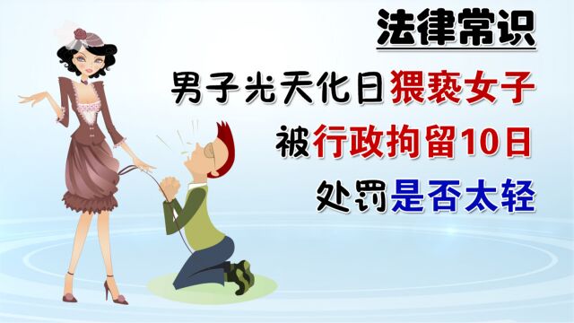 男子光天化日众目睽睽猥亵女子,被行政拘留10日,处罚是否太轻?