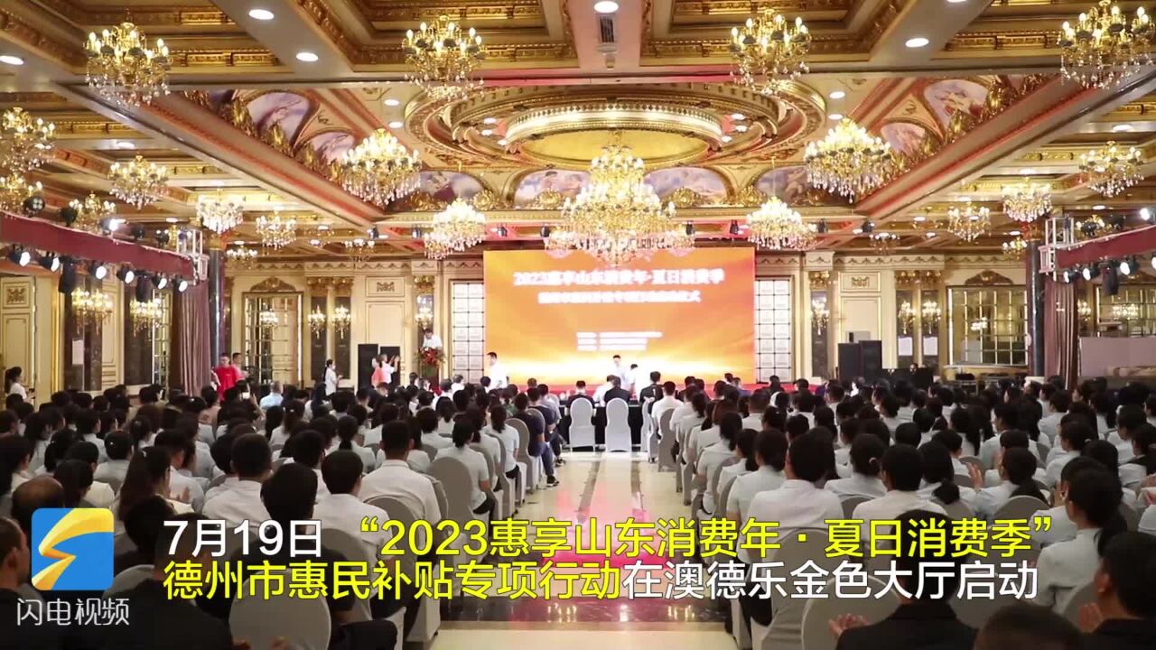 “2023惠享山东消费年ⷥ䏦—妶ˆ费季”德州市惠民补贴专项行动启动仪式举行