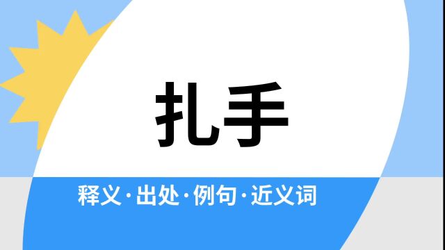 “扎手”是什么意思?