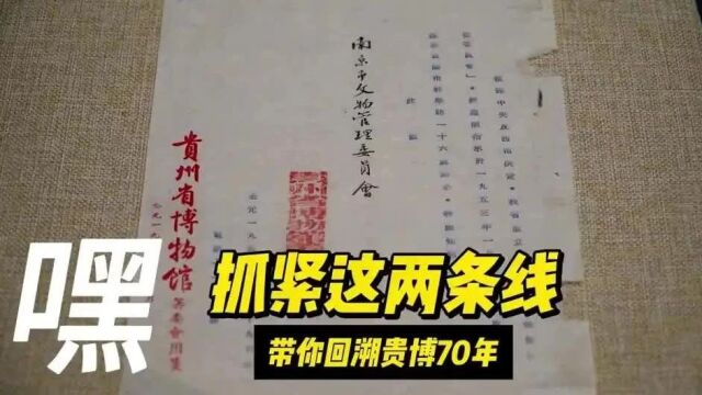 文化 | 嘿!抓紧这两条线,带你回溯贵博70年