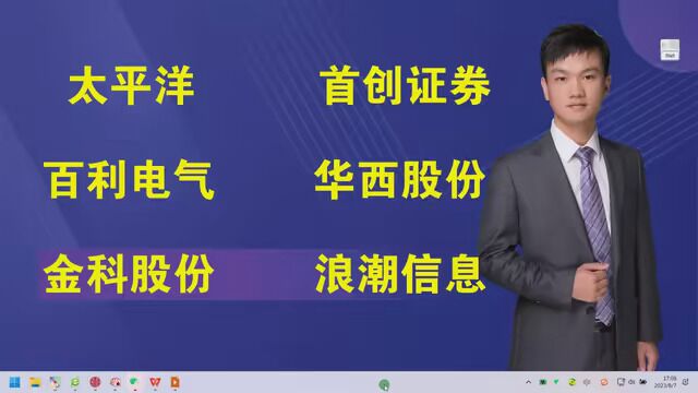 太平洋,首创证券,百利电气,华西股份,金科股份,浪潮信息