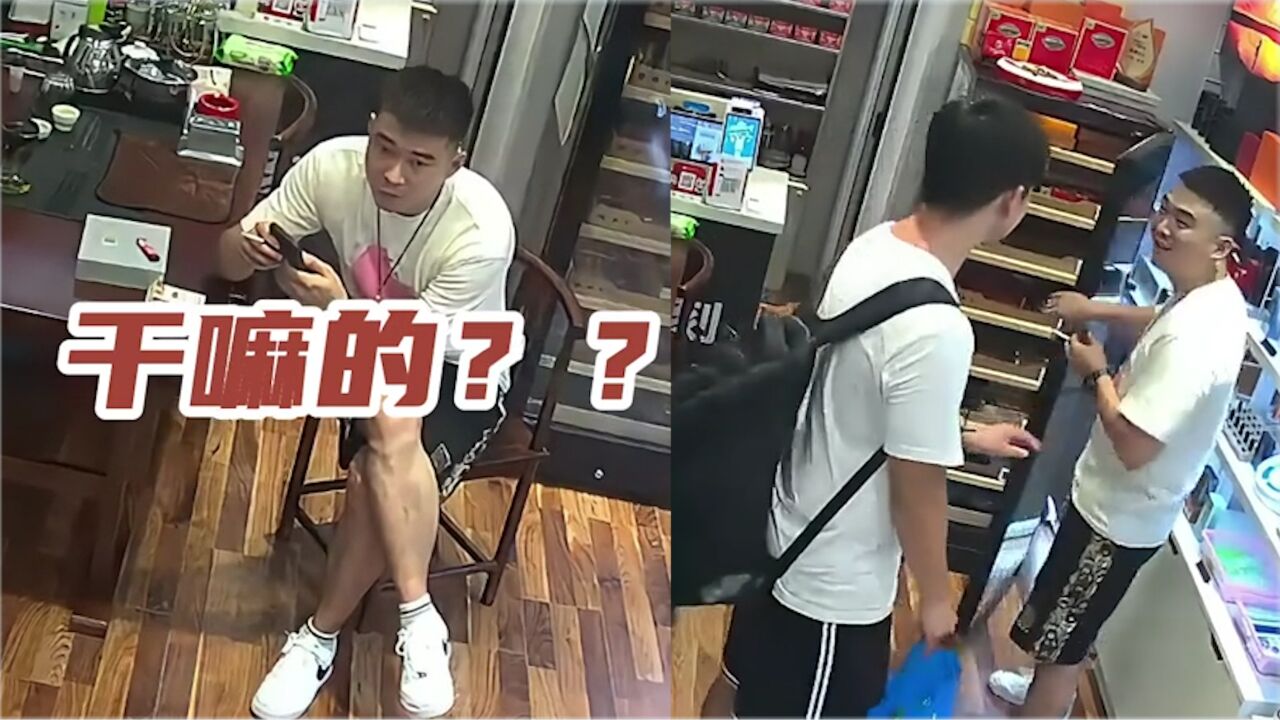 男子进店推销秒遭店主“回礼”,极限推拉一波成功劝退:讲不过