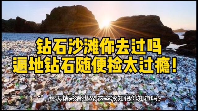 钻石沙滩你去过吗,遍地钻石随便捡太过瘾!