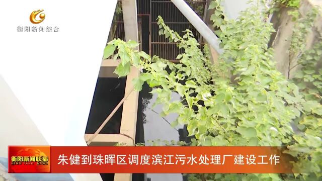 朱健到珠晖区调度滨江污水处理厂建设工作