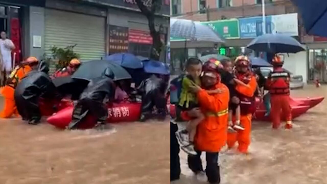 深圳宝安特大暴雨致一幼儿园内涝 近400名师生被困 消防成功救援