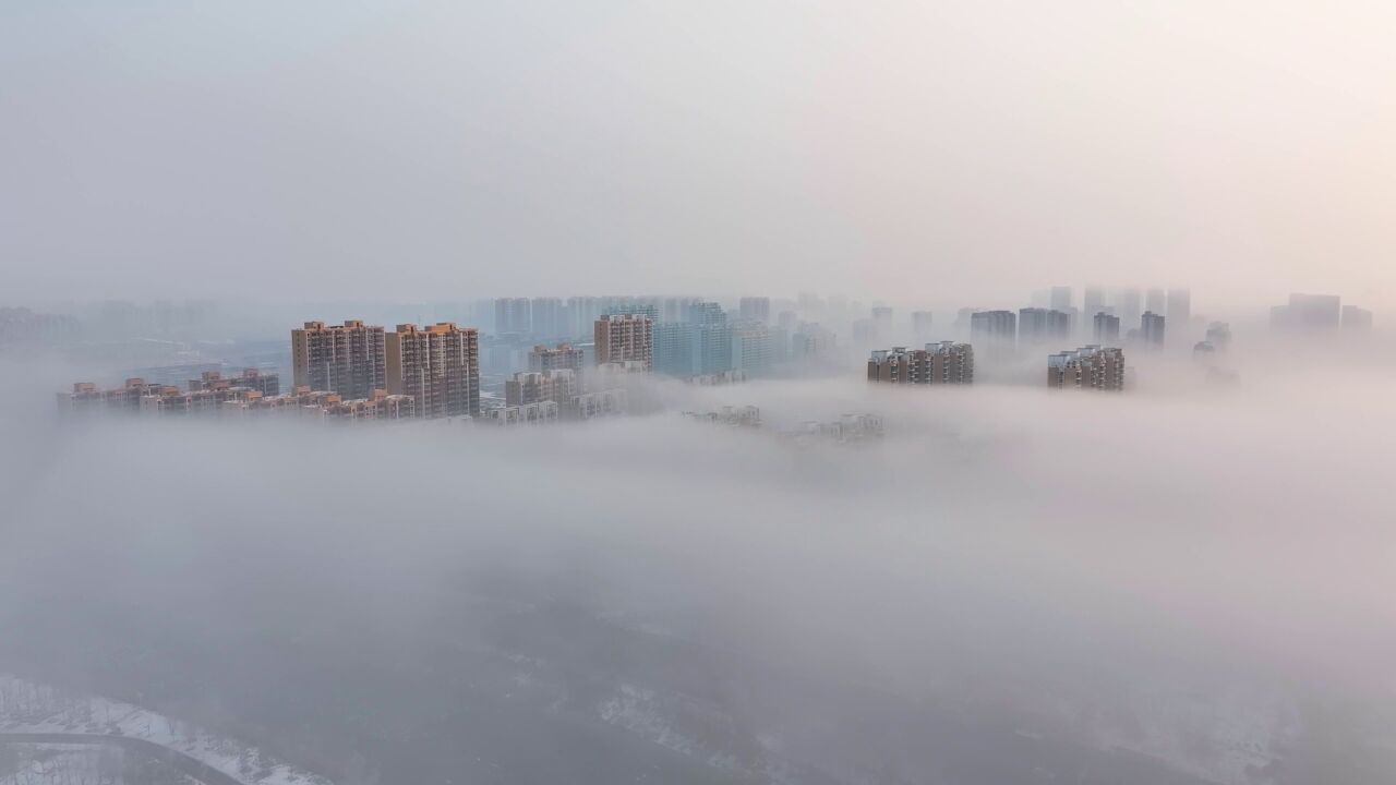 千城胜景丨河北沧州:雪映雾绕 宛如仙境