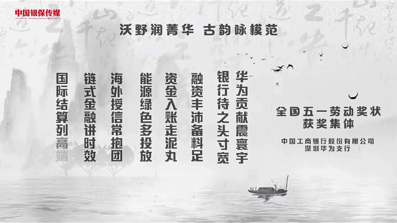 2024年全国五一劳动奖状获奖集体:中国工商银行股份有限公司深圳华为支行