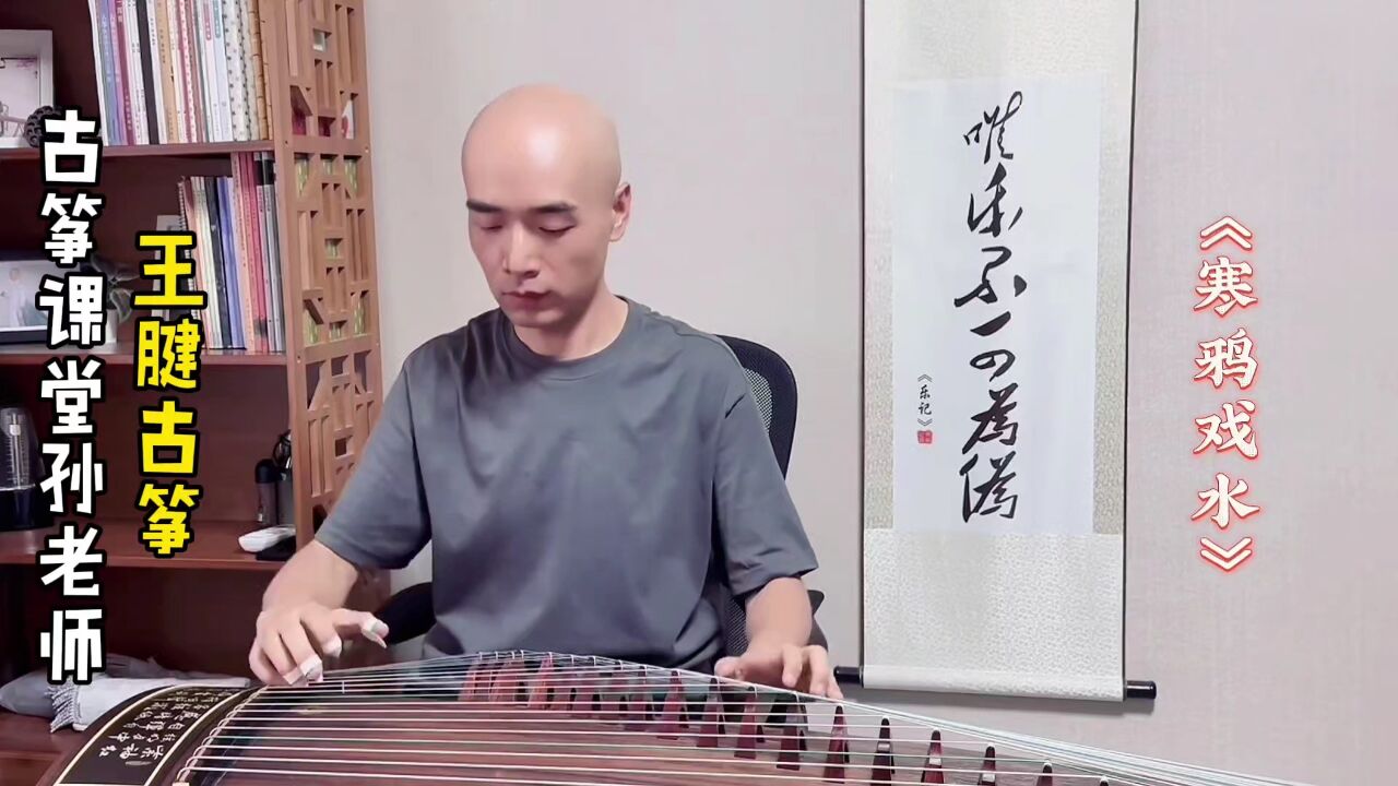 王腱古筝曲《寒鸦戏水》,幽雅含蓄,韵味十足,大师出手就是不同