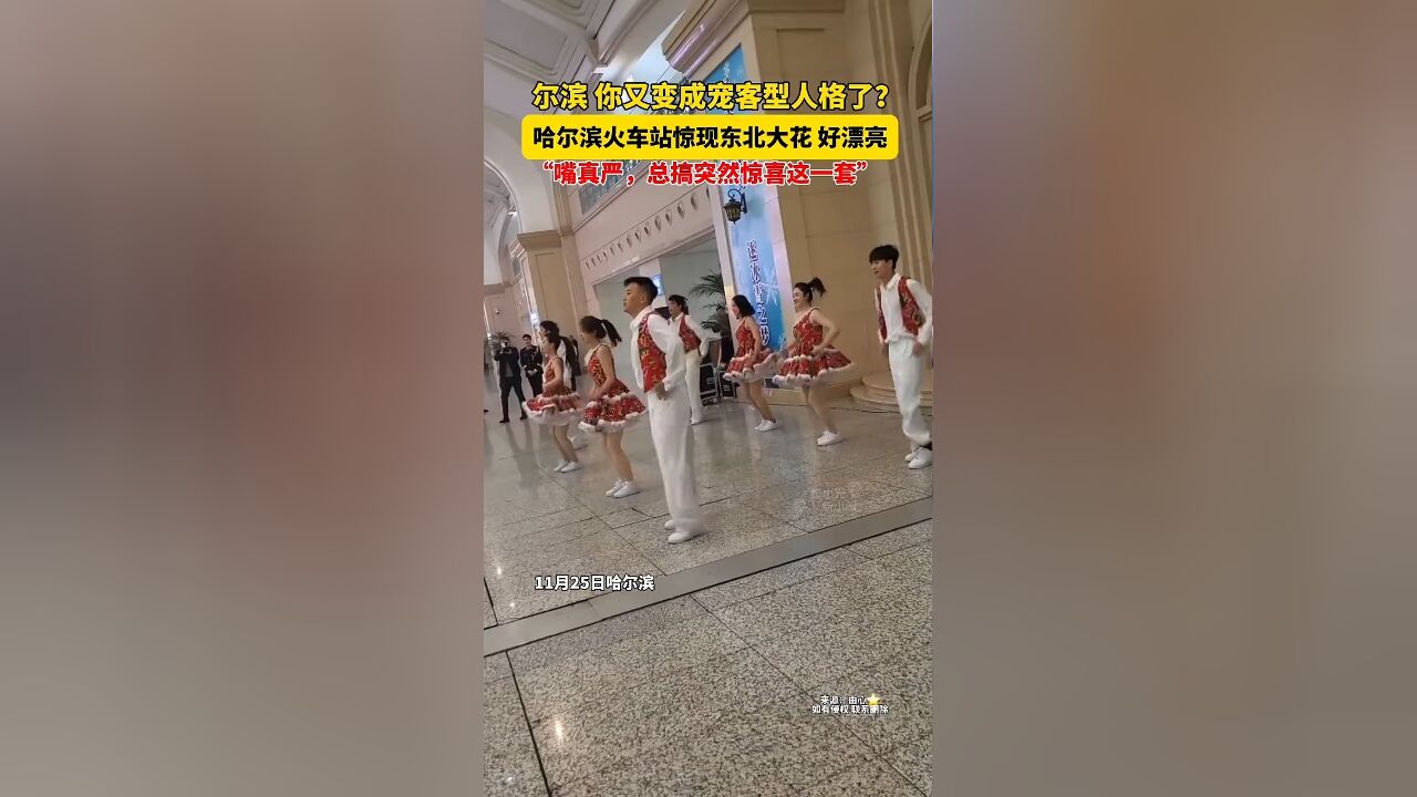 #两极穿越龙江行|尔滨,你又变成宠客型人格了?哈尔滨火车站惊现东北大花,好漂亮,“嘴真严,总搞突然惊喜这一套”#冰歌雪舞再约龙江#喜迎亚冬会歌...