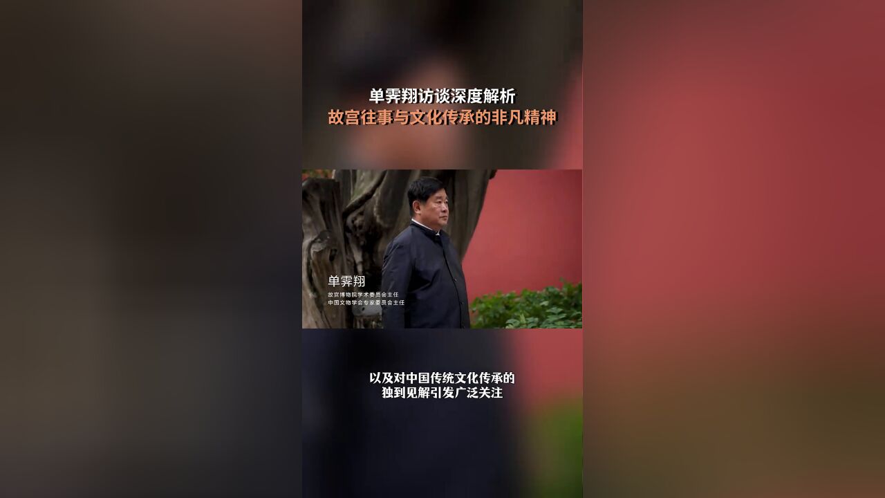 单霁翔深度解说与故宫的往事