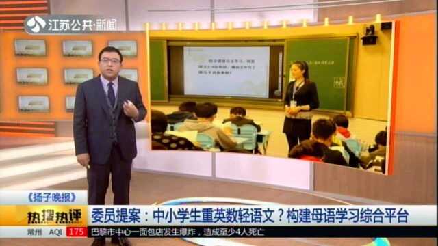 委员提案——中小学生重英数轻语文?构建母语学习综合平台