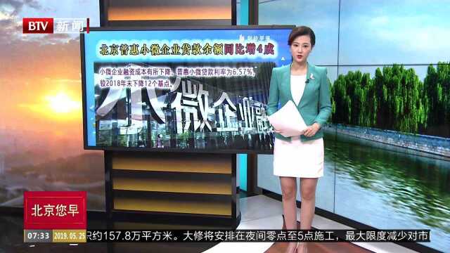 北京普惠小微企业贷款余额同比增4成