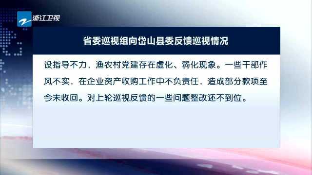 省委巡视组向江山市等4个县(市)党委反馈巡视情况