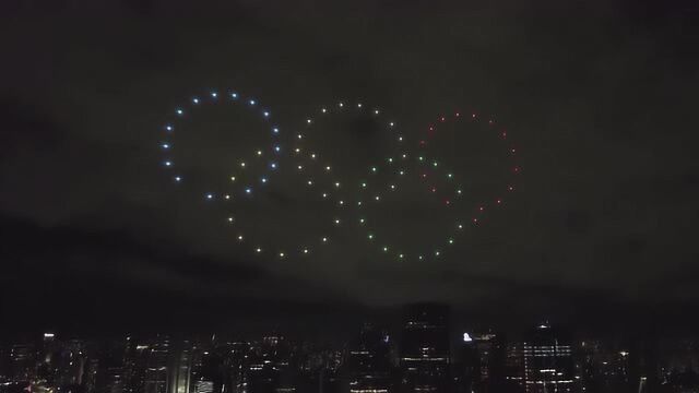 Un spectacle 㩢louissant de lumi㨲es de drones 㠠Sao Paulo