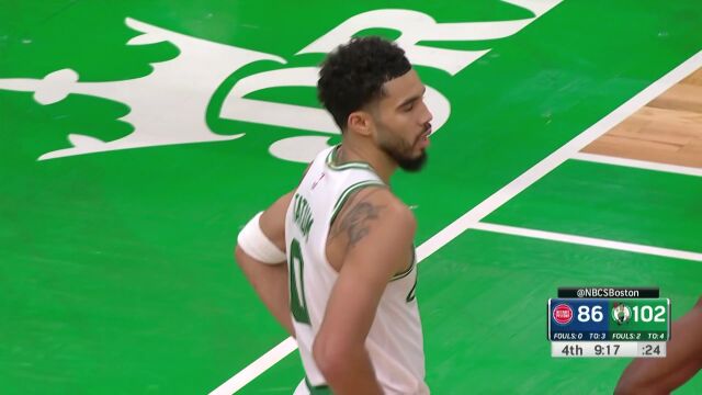 NBA常规赛：活塞vs凯尔特人第4节 中文解说回放