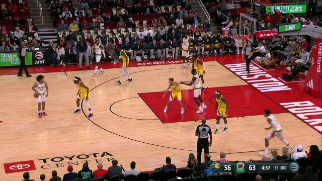 NBA常规赛：步行者vs火箭第3节英文原声回放